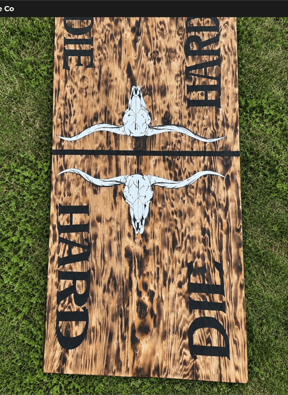 A custom yard game project by Love From Above Co.